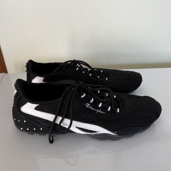 Champion Shoes Womens Size 9 Black White Running Cross Training Mesh Sneakers - Picture 1 of 11